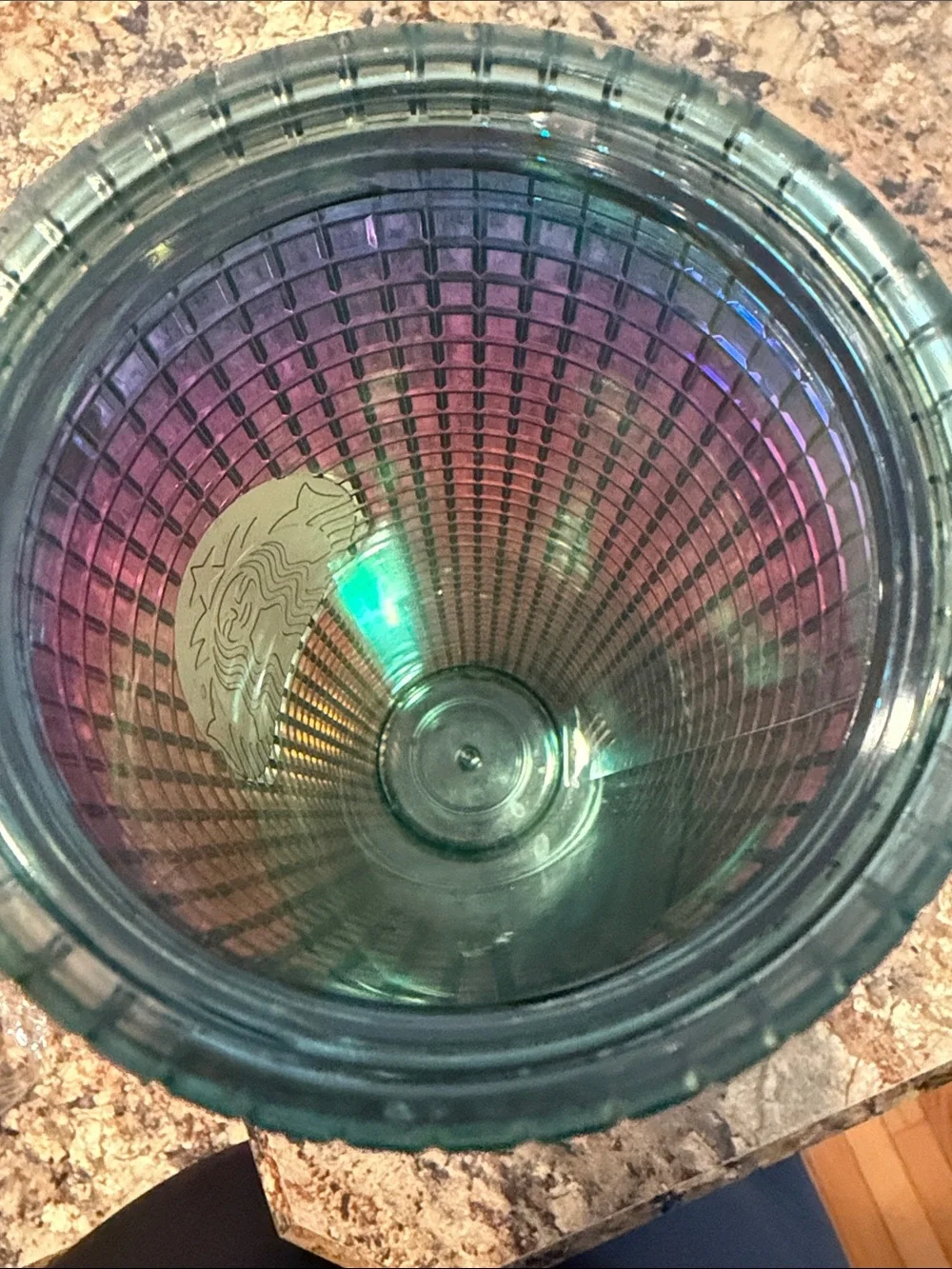 Starbucks Iridescent Emerald Green Studded Tumbler